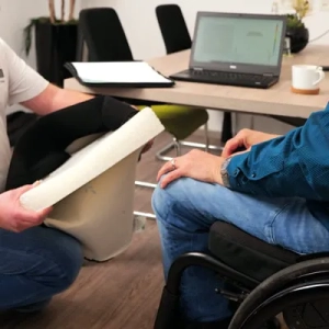 3D gedruckte Sitzkissen fuer Rollstuehle und Sitzdruckmessung bei rahm