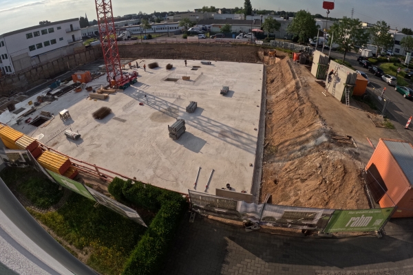 Beim rahm Technologie- und Innovationscenter wurde die Bodenplatte gegossen.